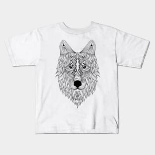 Wolf Drawing Kids T-Shirt